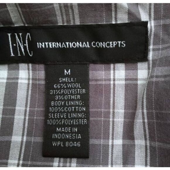 I.N.C. BLACK WOOL COAT SZ.M EUC. - Picture 7 of 9